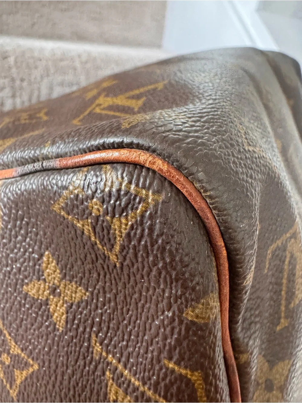 Louis Vuitton Speedy 30 Monogram Canvas Satchel with Vachetta Handles